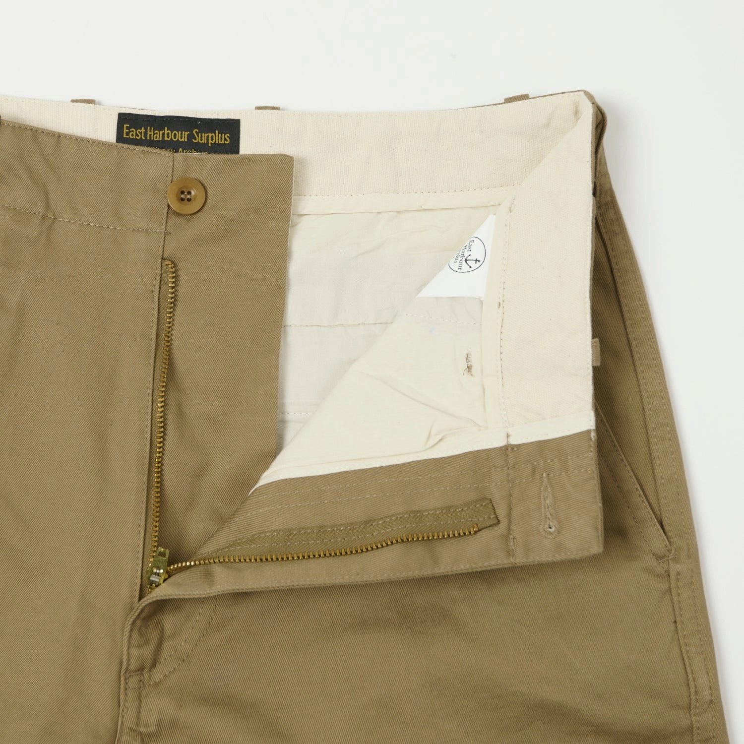 Durable Seams Contrast Trim East Harbour Surplus 'Axel 121' Chino Trouser - Dove