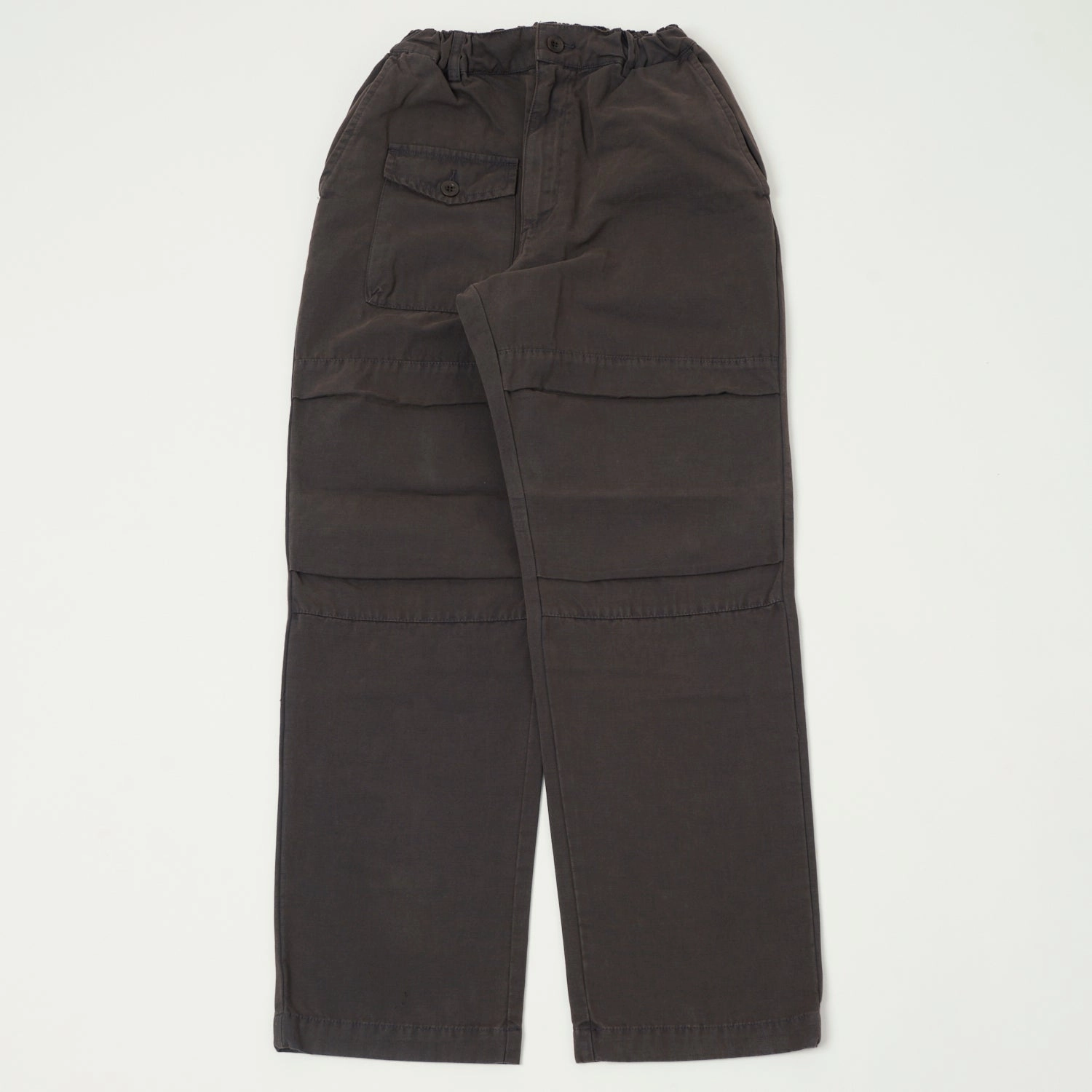 East Harbour Surplus 'Groton 535' Tactical Trouser - Brown Organic Cotton High Waist Stretch