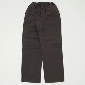 East Harbour Surplus 'Groton 535' Tactical Trouser - Brown Organic Cotton High Waist Stretch