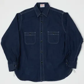 Runway Inspired ONI Denim 02105-IDG 'Yokonezu' 10oz Denim Grey Weft Work Shirt - Rinsed