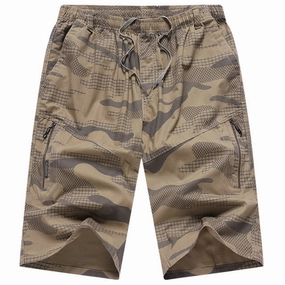 West Louis? Summer Elastic Waist Camouflage Shorts Stay Fresh Body Flex