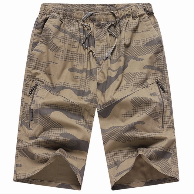 Quick Layering West Louis? Summer Elastic Waist Camouflage Shorts
