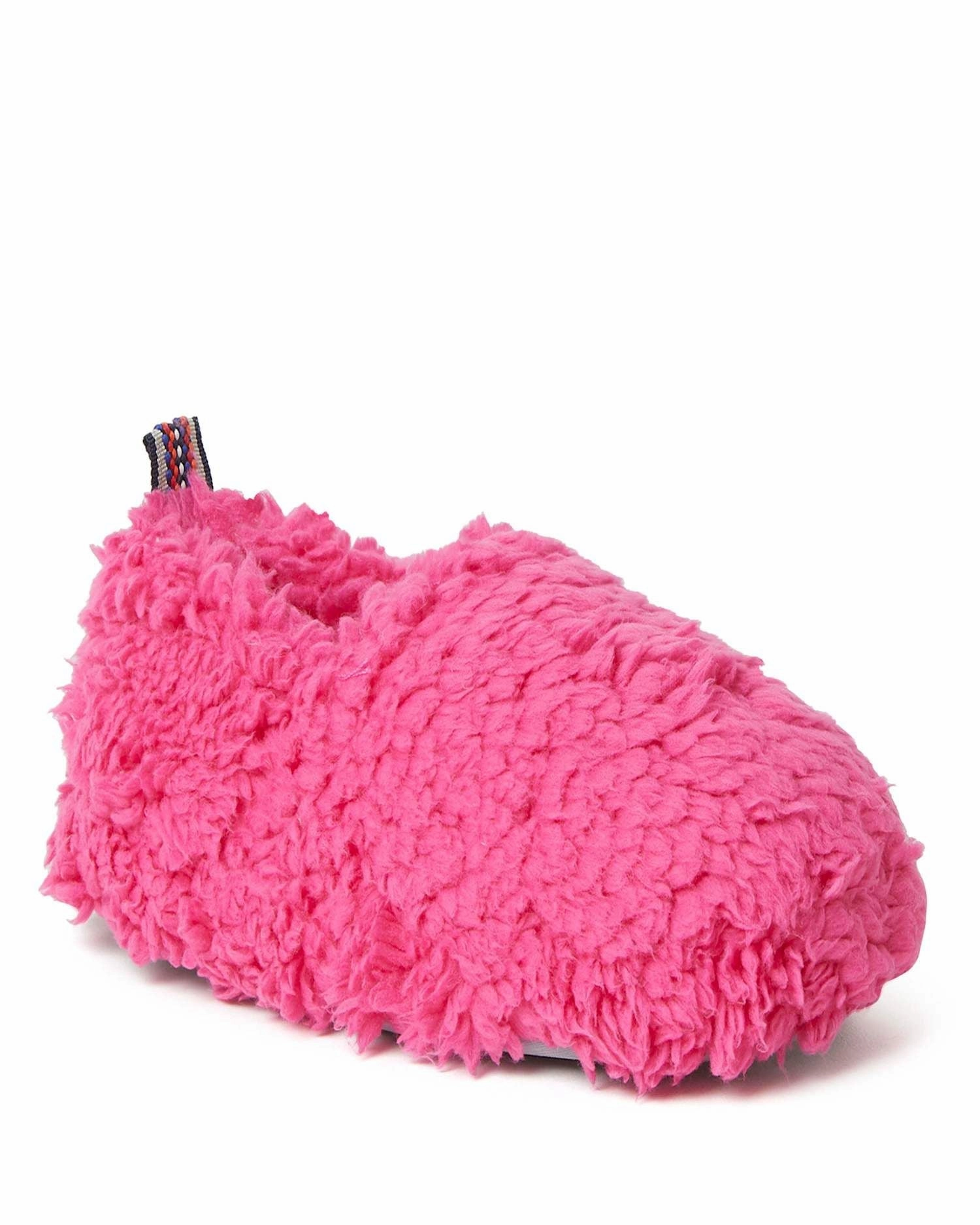 Durable Footwear All Day Comfort Dearfoams Kid's Skye Fuzzy Closed Back House Slipper