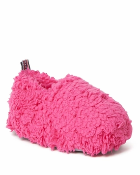 Durable Footwear All Day Comfort Dearfoams Kid's Skye Fuzzy Closed Back House Slipper