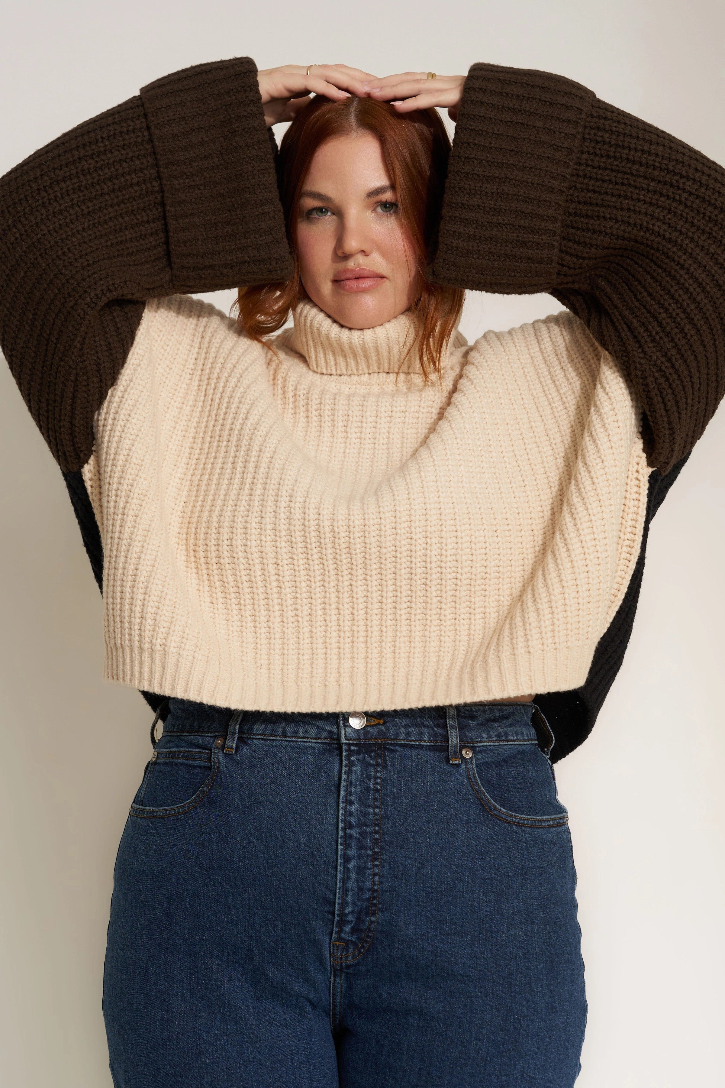 Naomi Turtleneck Breathable mesh panel Soft and Cozy Knit