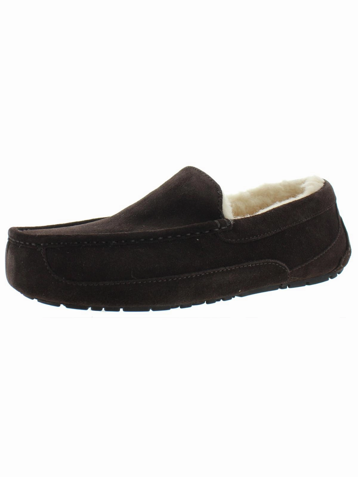Foot Relief Ascot Mens Suede Shearling Moccasin Slippers