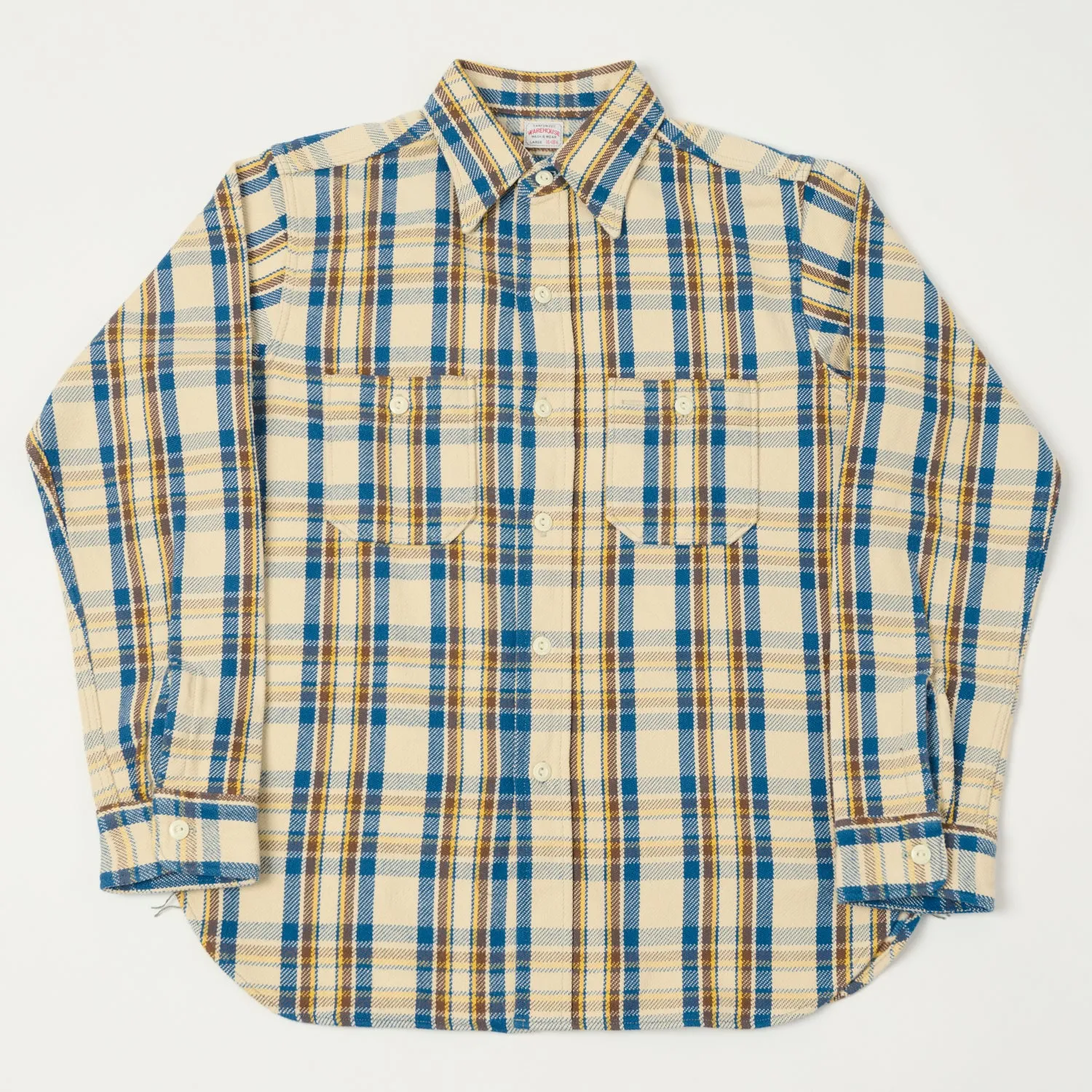 Warehouse & Co 3104 Plaid Flannel Shirt - Blue Elegant Finish Coffee Run