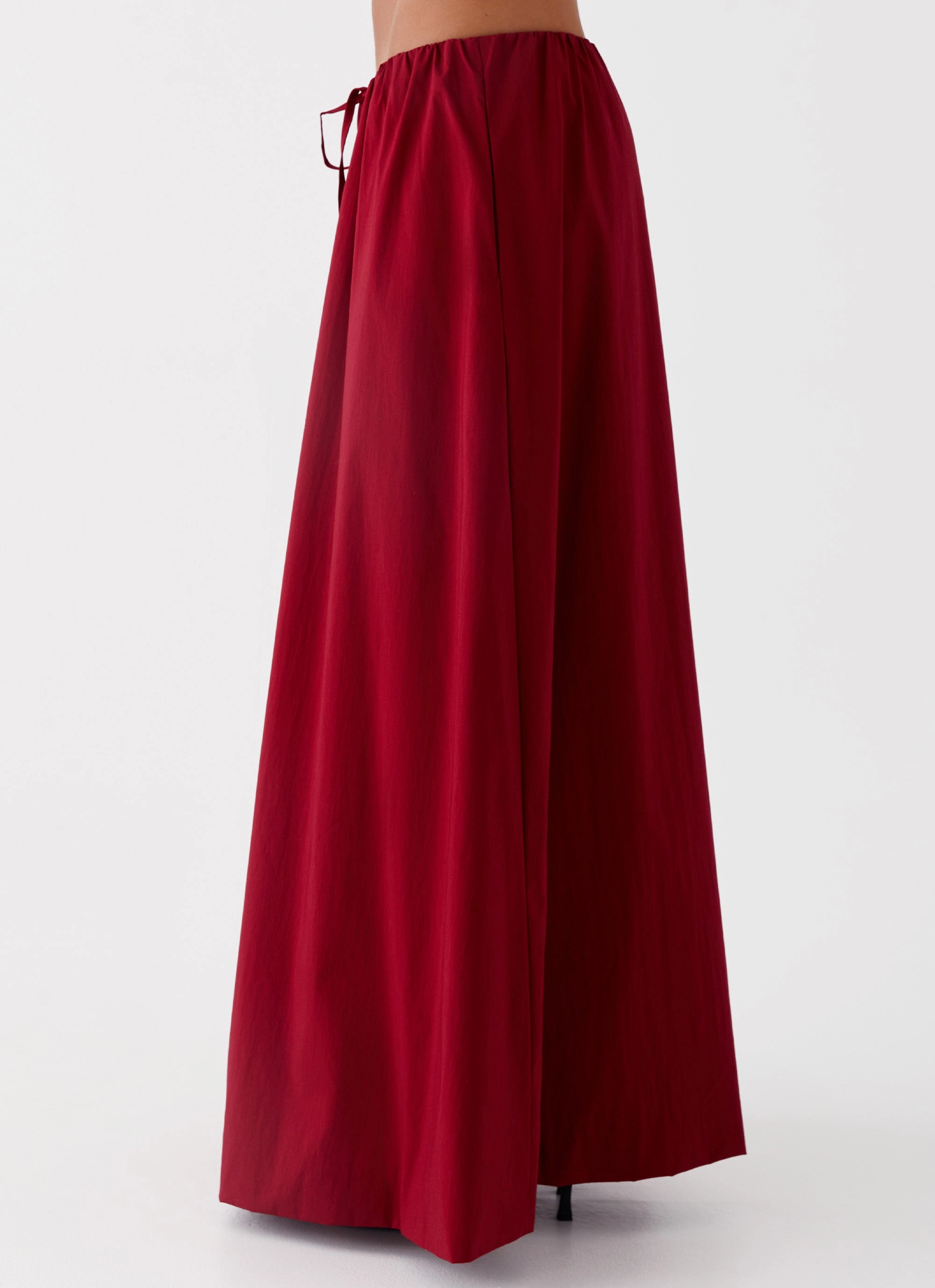 Mid Length Cheryl Maxi Skirt - Cherry Red