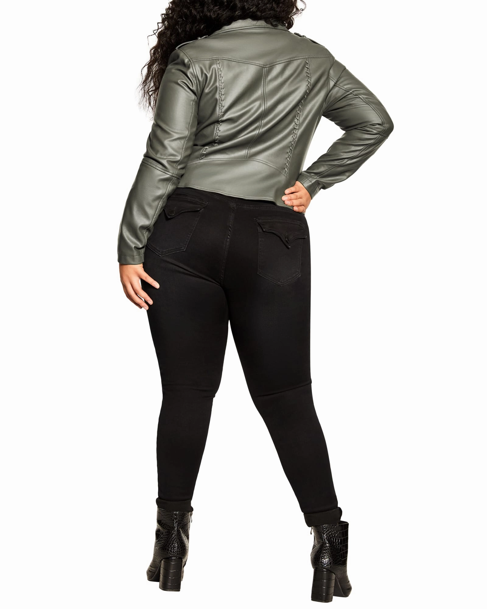 Light Comfort Koa Biker Jacket | Deep Sage