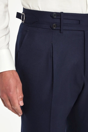 Vintage Wash Blue flannel Limited Edition trousers - Made in Italy