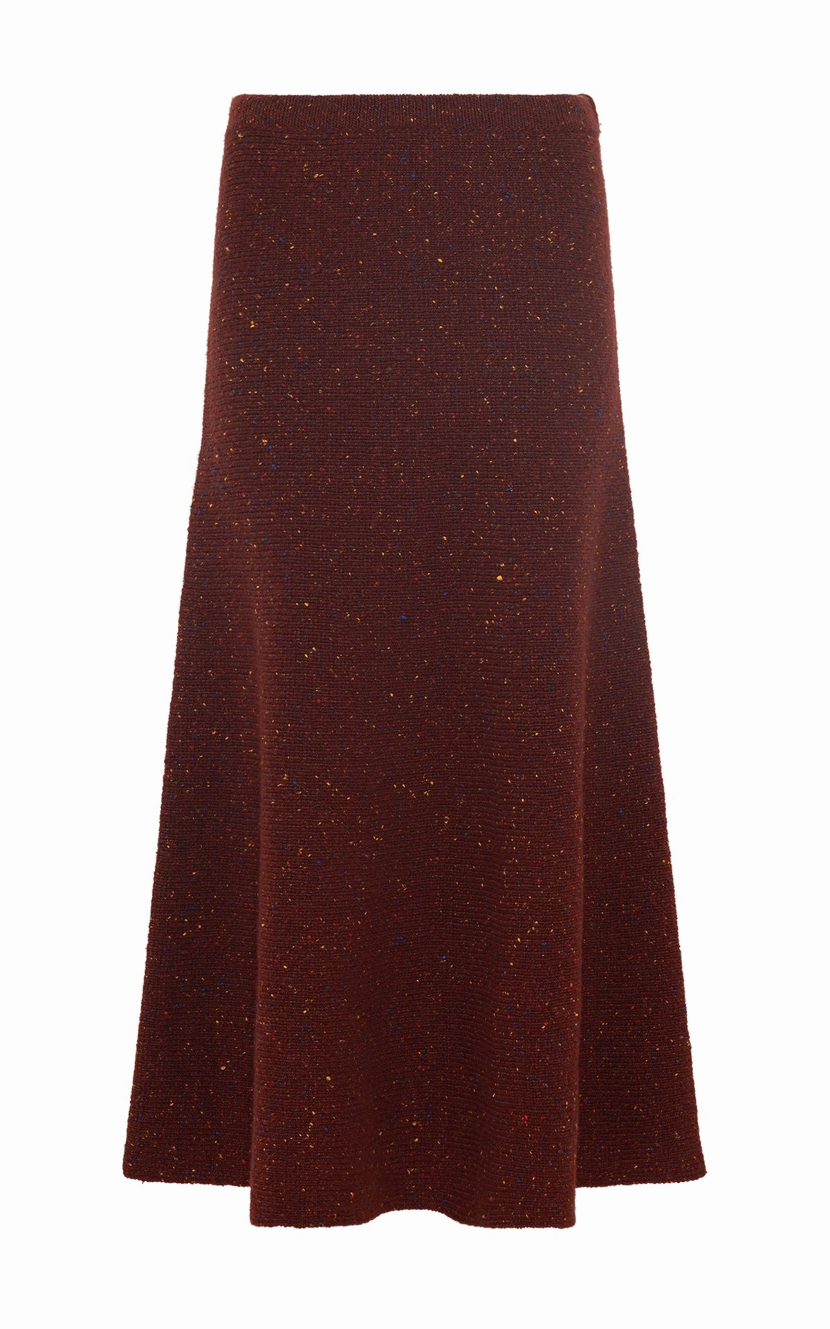 Outfit Flow high contrast Eden Knit Maxi Skirt in Burnt Sienna Multi Speckle Cashmere