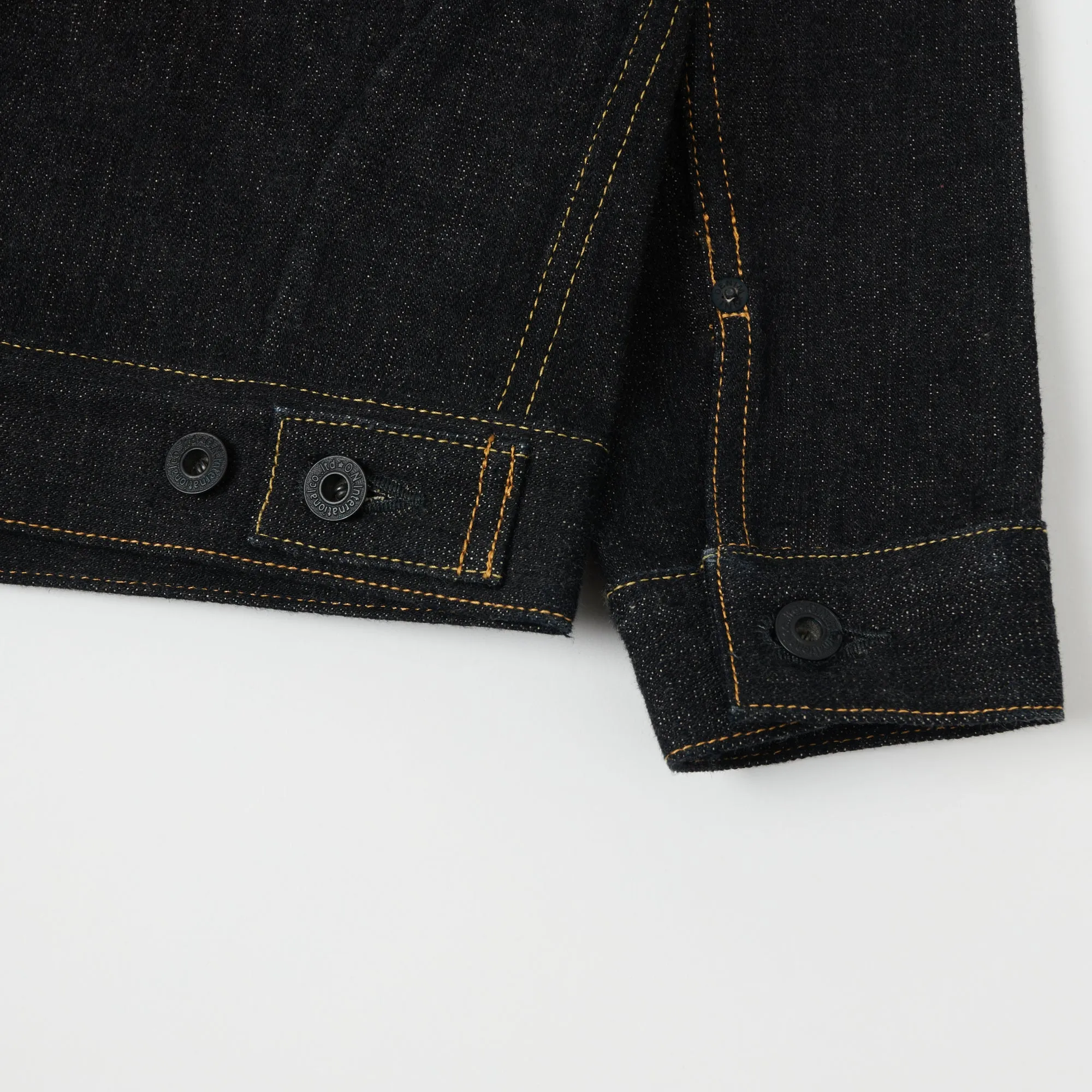 ONI Denim 02516P Aizumi Type II Denim Jacket Recycled Material Construction Magnetic Closures
