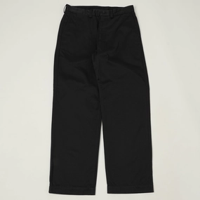Chill Comfort Fit Casual Performance Nanamica Wide Straight Chino Pants - Black