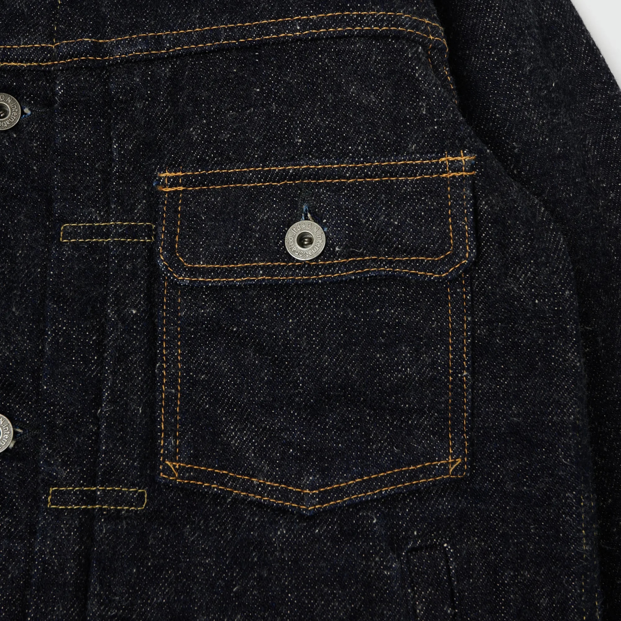 ONI Denim 02516P-DIZR 'Deep Indigo Secret Denim' 20oz. Type II Denim Jacket - Rinsed Eco Friendly Coatings