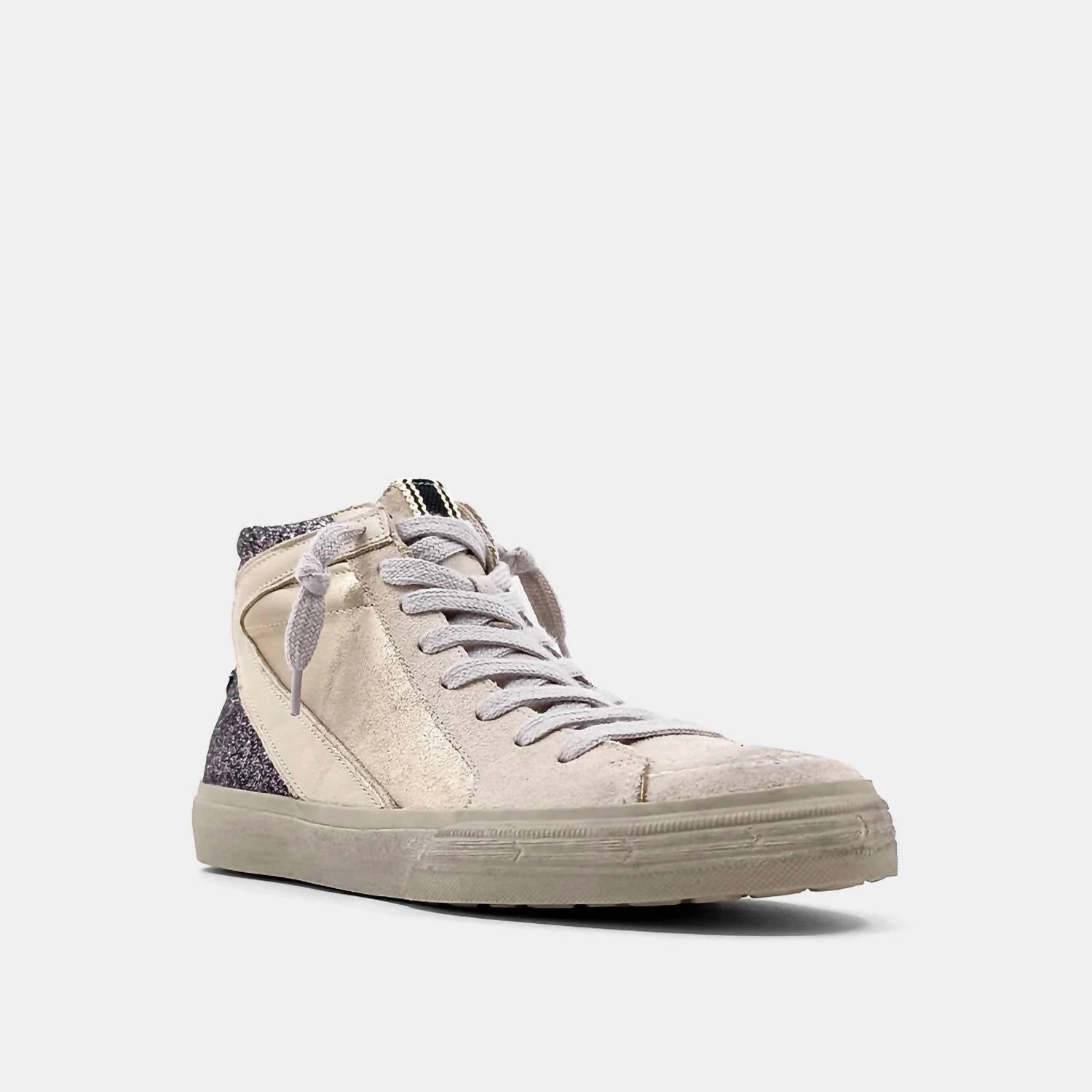 slim fit Jump Support Youth Roxanne High Top Sneaker In Pewter Glitter