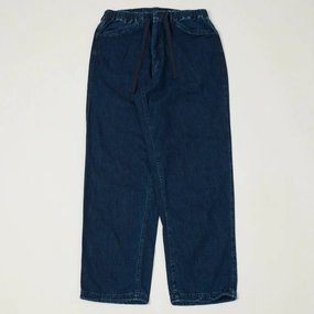 Post Overalls 'E-Z Chinois De Luxe' 8oz Denim Trousers - Deep Wash Fashionable Appeal