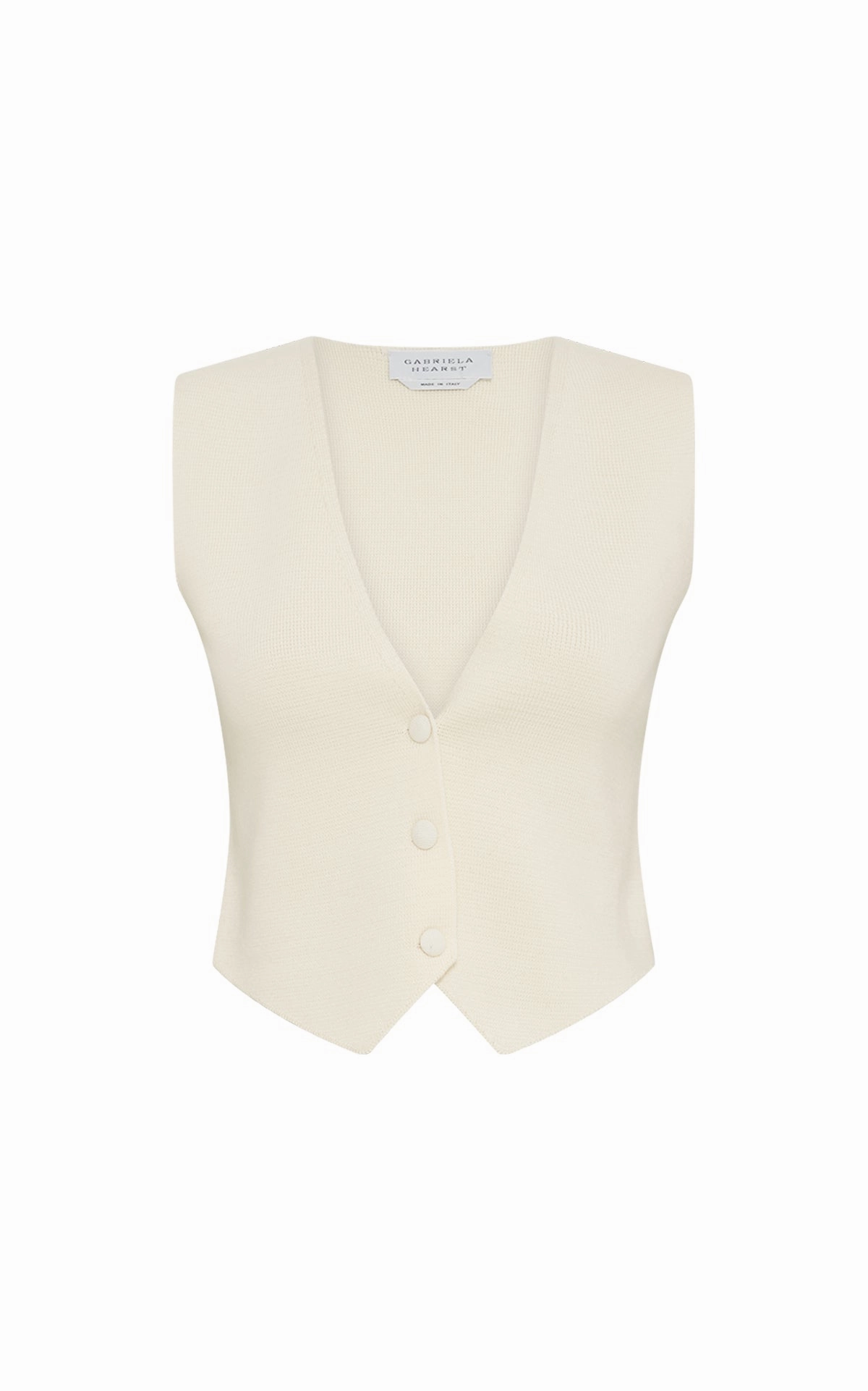 Layering Piece Business Ready Design Styx Knit Vest in Ivory Merino Wool Cashmere