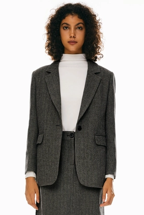 Wool Office Blazer Stylish Layers