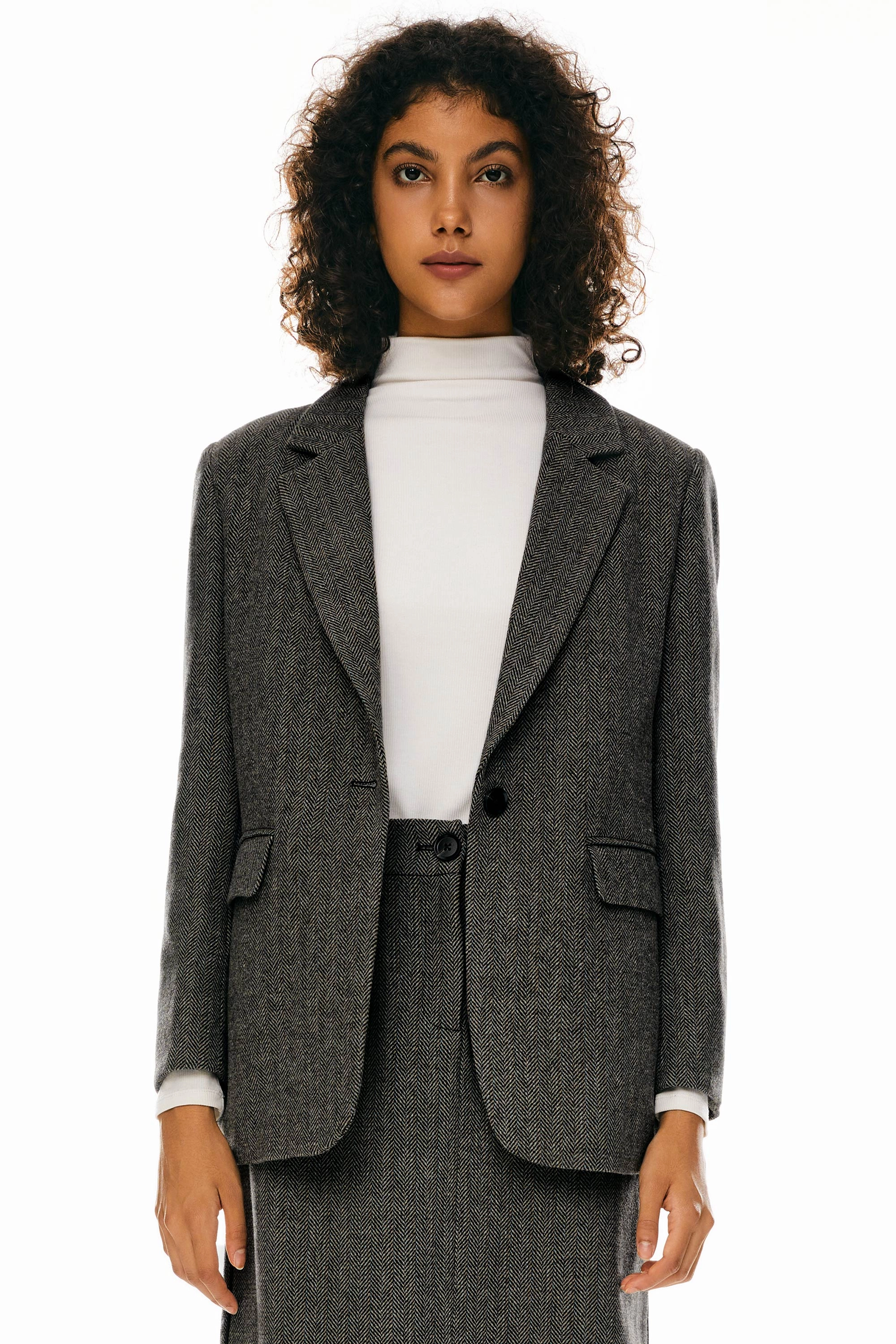 Wool Office Blazer Stylish Layers