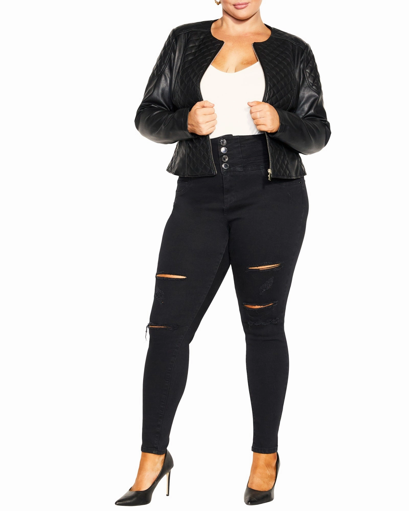 Weekend Style Eliza Moto Jacket | Black