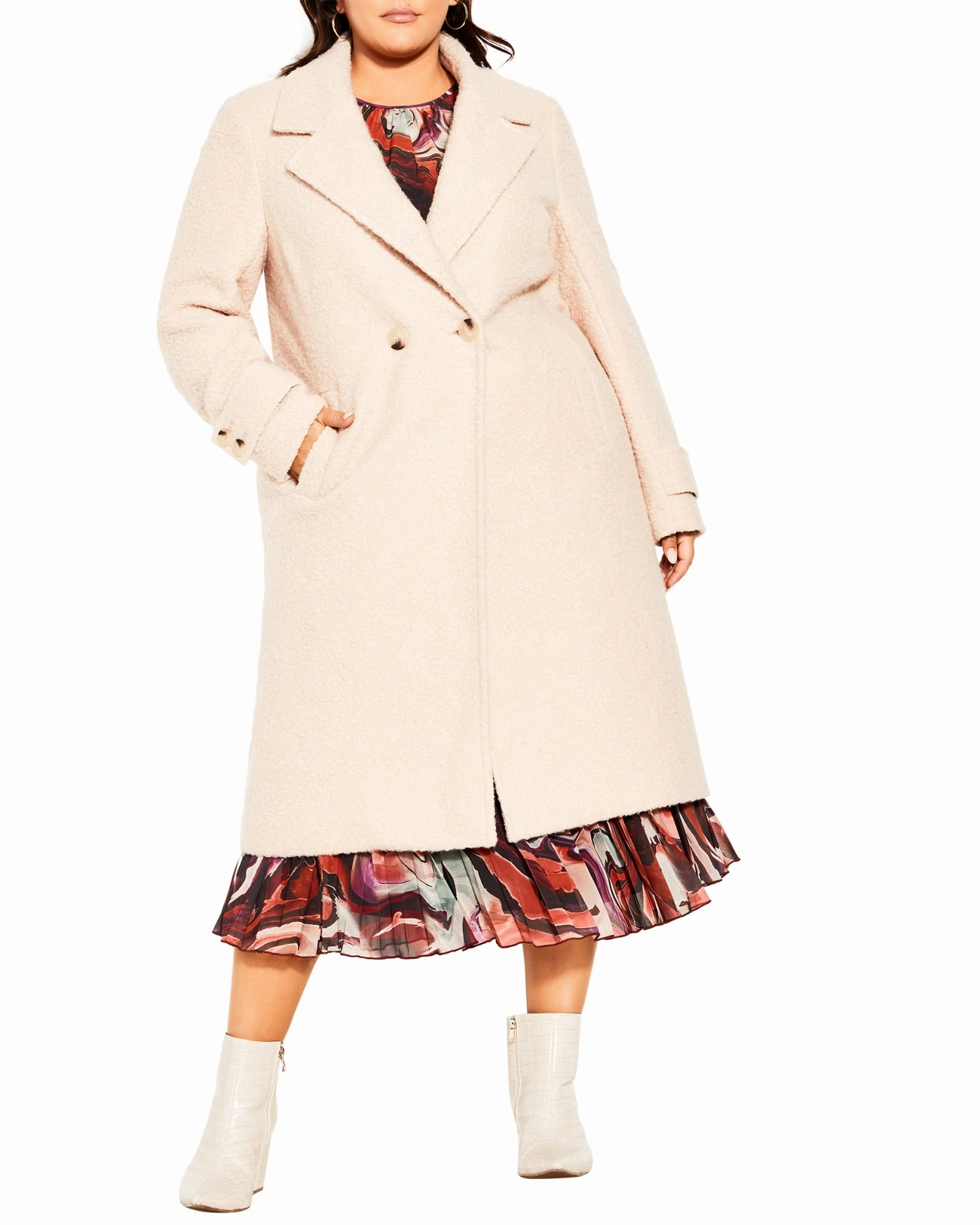 Suitcase Smooth Finish Ella Coat | Buff