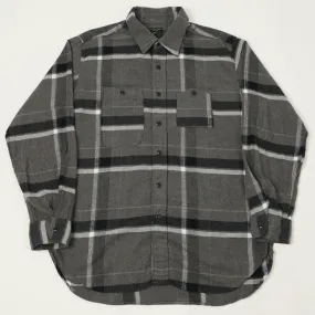 Engineered Garments Brushed Cotton Big Plaid Work Shirt - Grey/Black Bold Statement Simple Comfort
