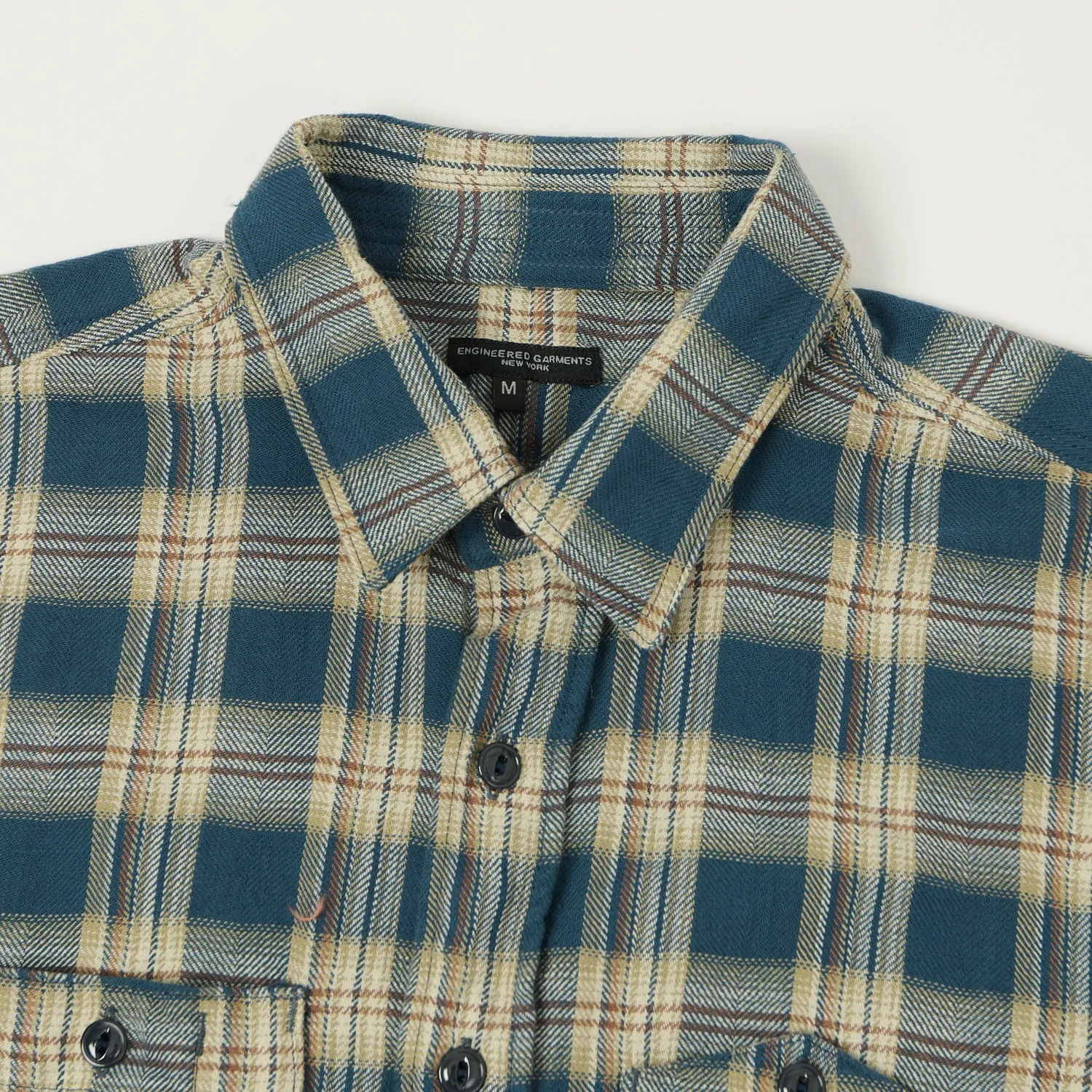Exclusive Collection Engineered Garments Plaid Work Shirt - Navy