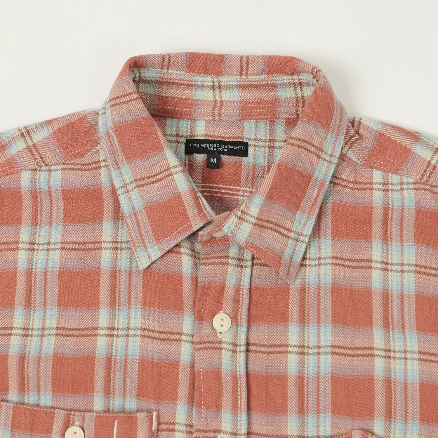 Engineered Garments Plaid Work Shirt - Pink Casual Design Party Ready