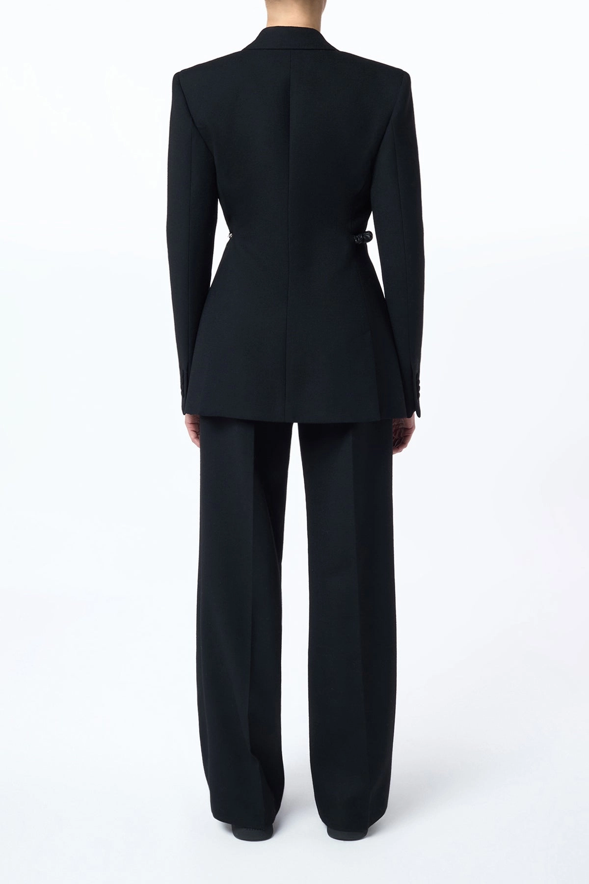 Epona Chain Blazer in Black Recycled Virgin Wool Custom Tailoring