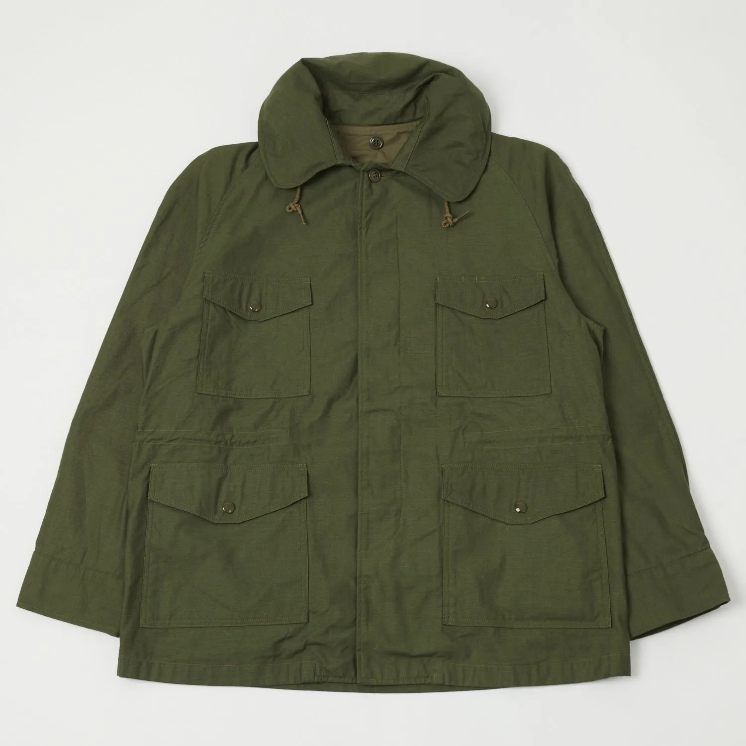 Buzz Rickson's Wind Resistant Field Jacket - Olive Drab Flexible Layer Fit Durable Color Retention