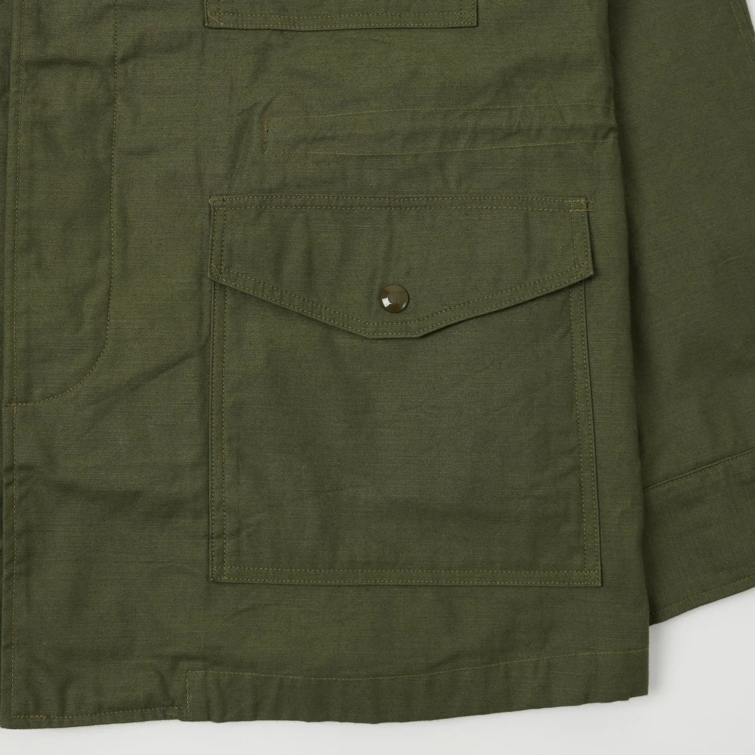 RibbedTrims Buzz Rickson's Wind Resistant Field Jacket - Olive Drab