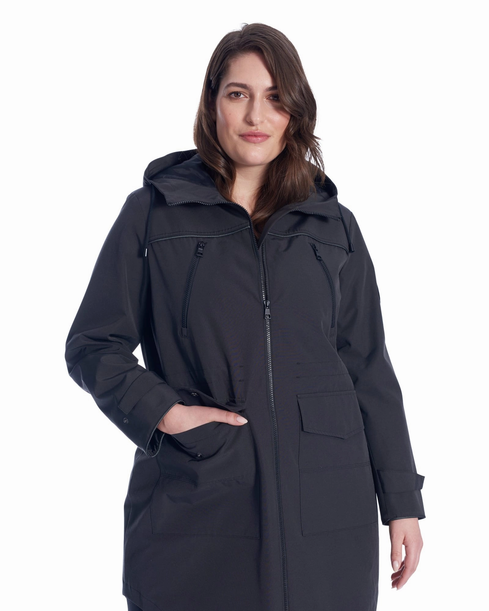 Drawstring Raincoat | Pewter Finance Functional Comfort