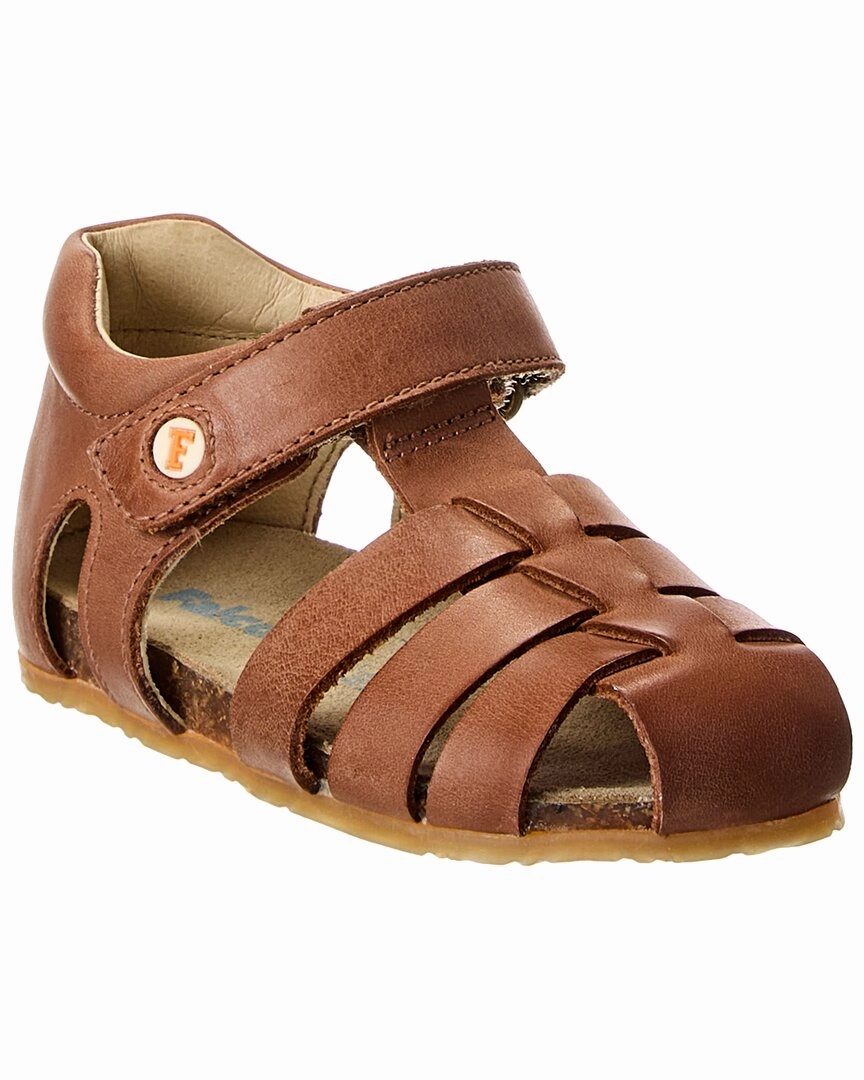 Naturino Falcotto Alby Leather Sandal Zero Drop Heel Easy Go