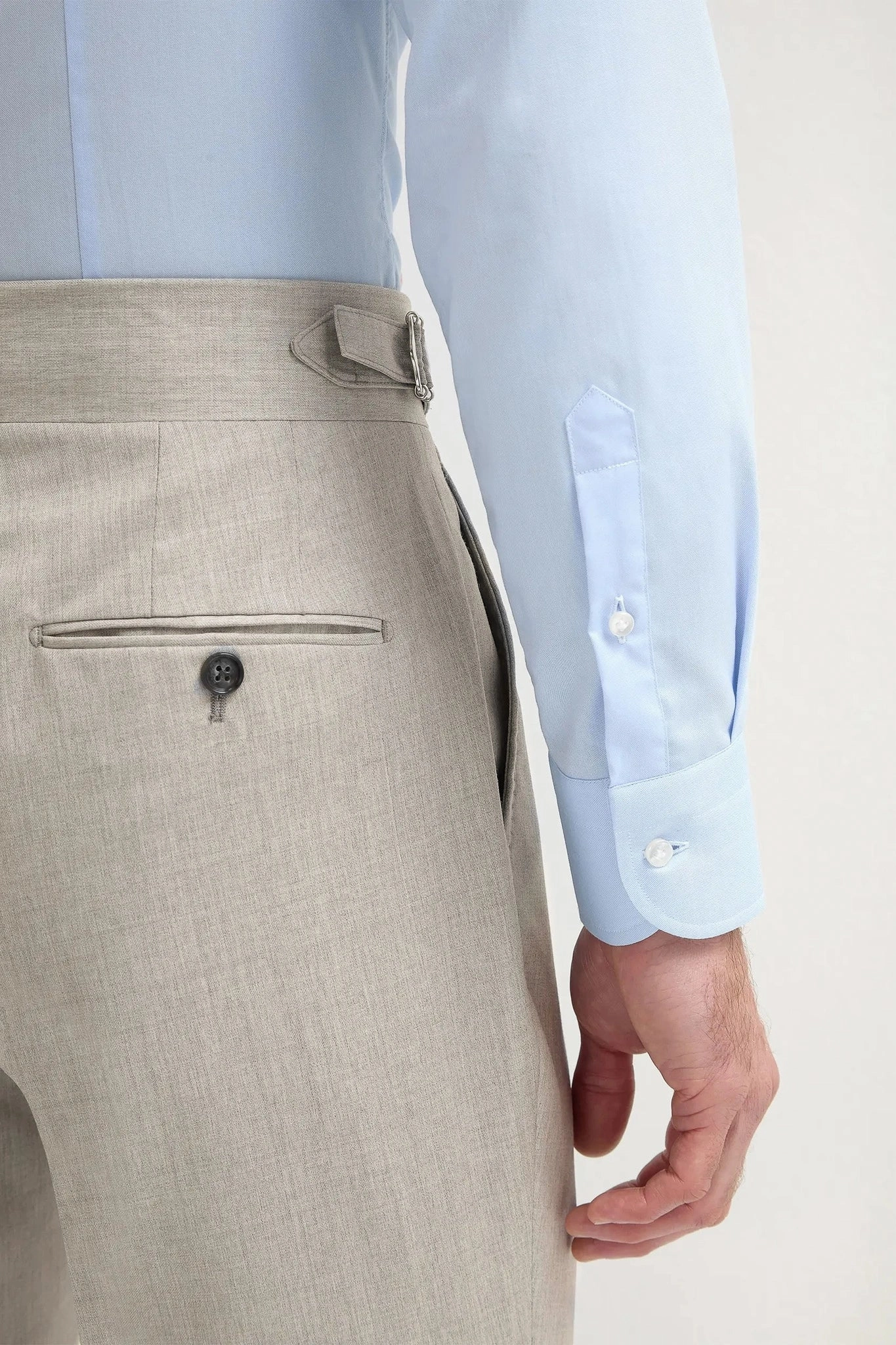 Beige Soragna trousers - Made in Italy Non Tapered Leg