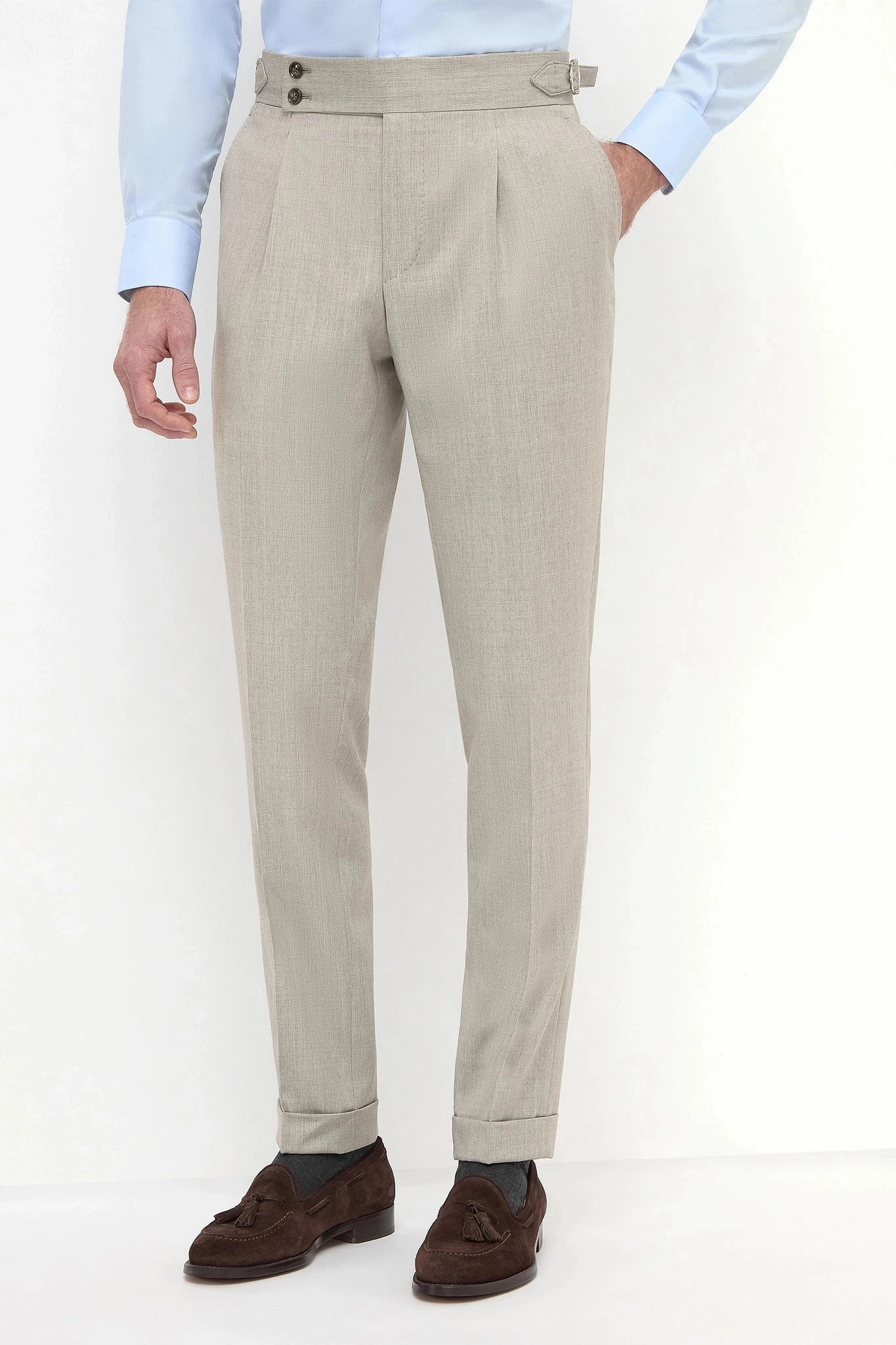 Quick Pack Secure fit Beige Soragna trousers - Made in Italy