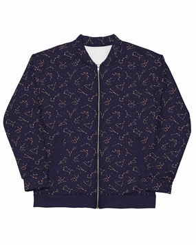 Hidden pockets Midnight Constellations Bomber Jacket | Midnight Navy