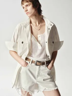 UV Protective Coating Pure Cotton Cargo Style Shirt