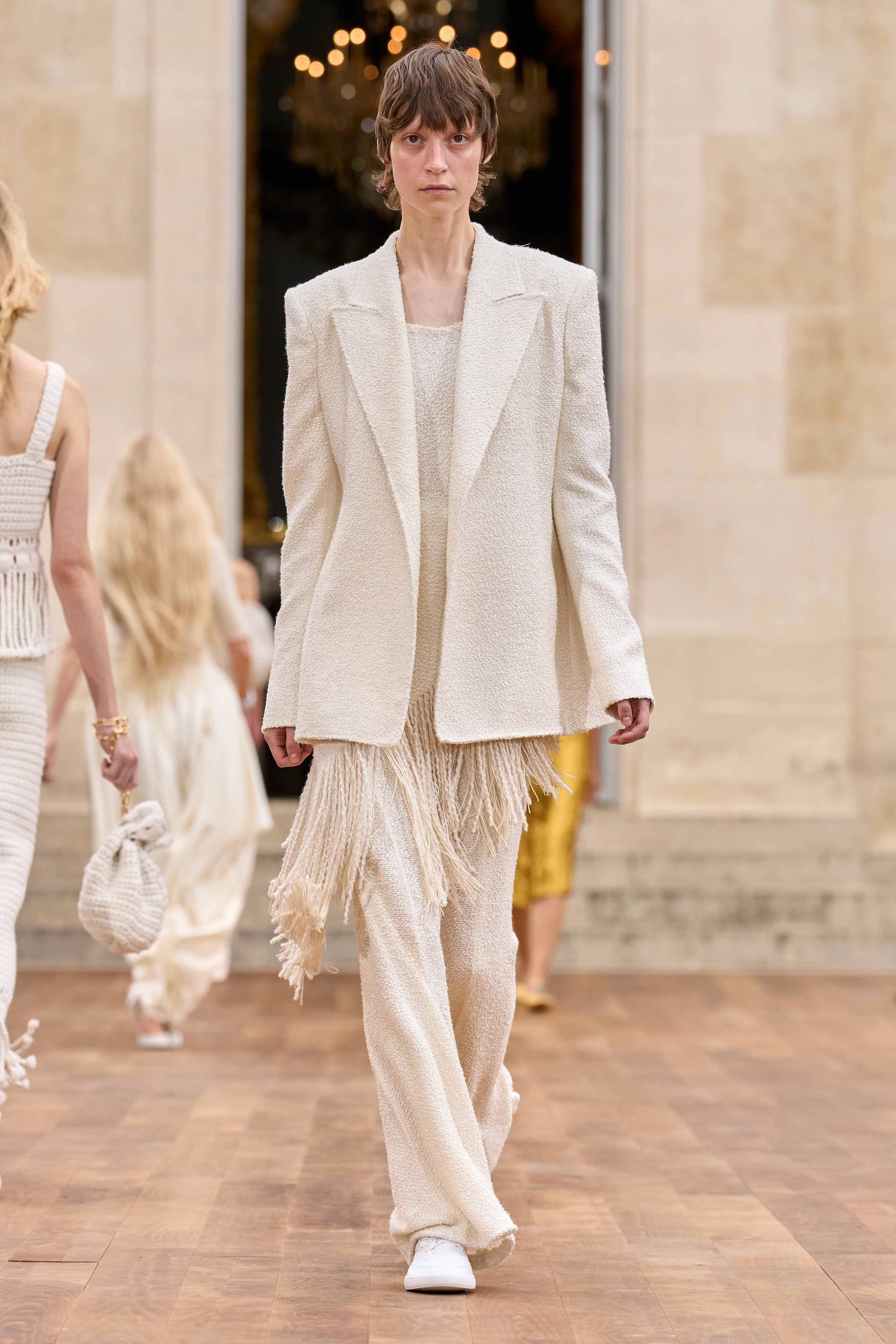 Mairi Blazer in Ivory Silk Boucle Sophisticated Wear