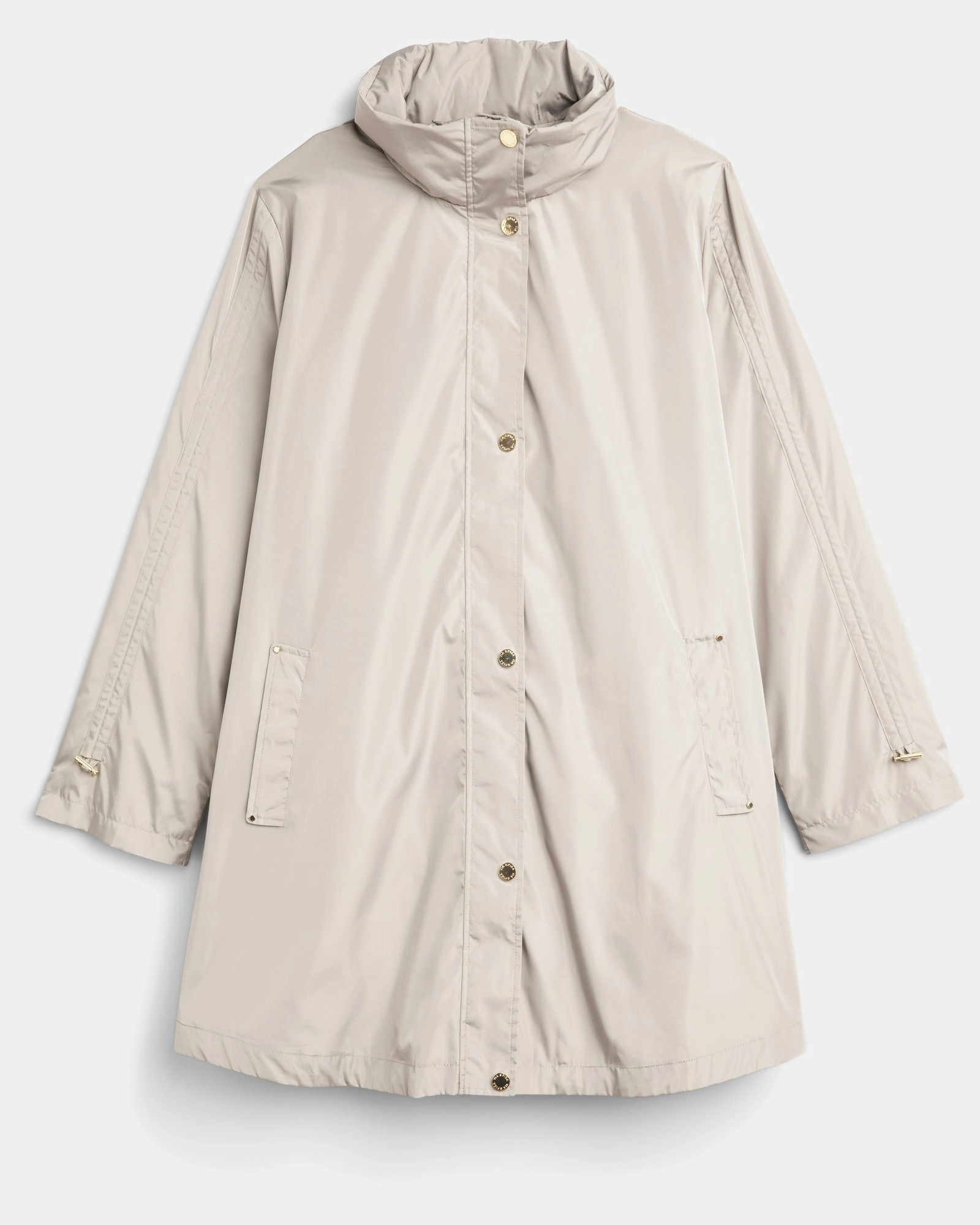 comfort enhancer Tory Ruched Sleeve Anorak | Taupe