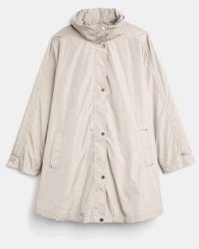 comfort enhancer Tory Ruched Sleeve Anorak | Taupe