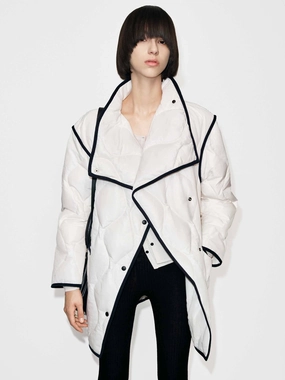 Clean Outer Eco Friendly Production Contrast Trim Down Jacket