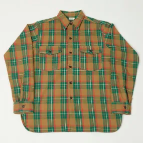 Smart Casual Wear Holiday Travel Warehouse & Co 3022 Duck Digger Plaid Flannel Shirt - Brown/Green
