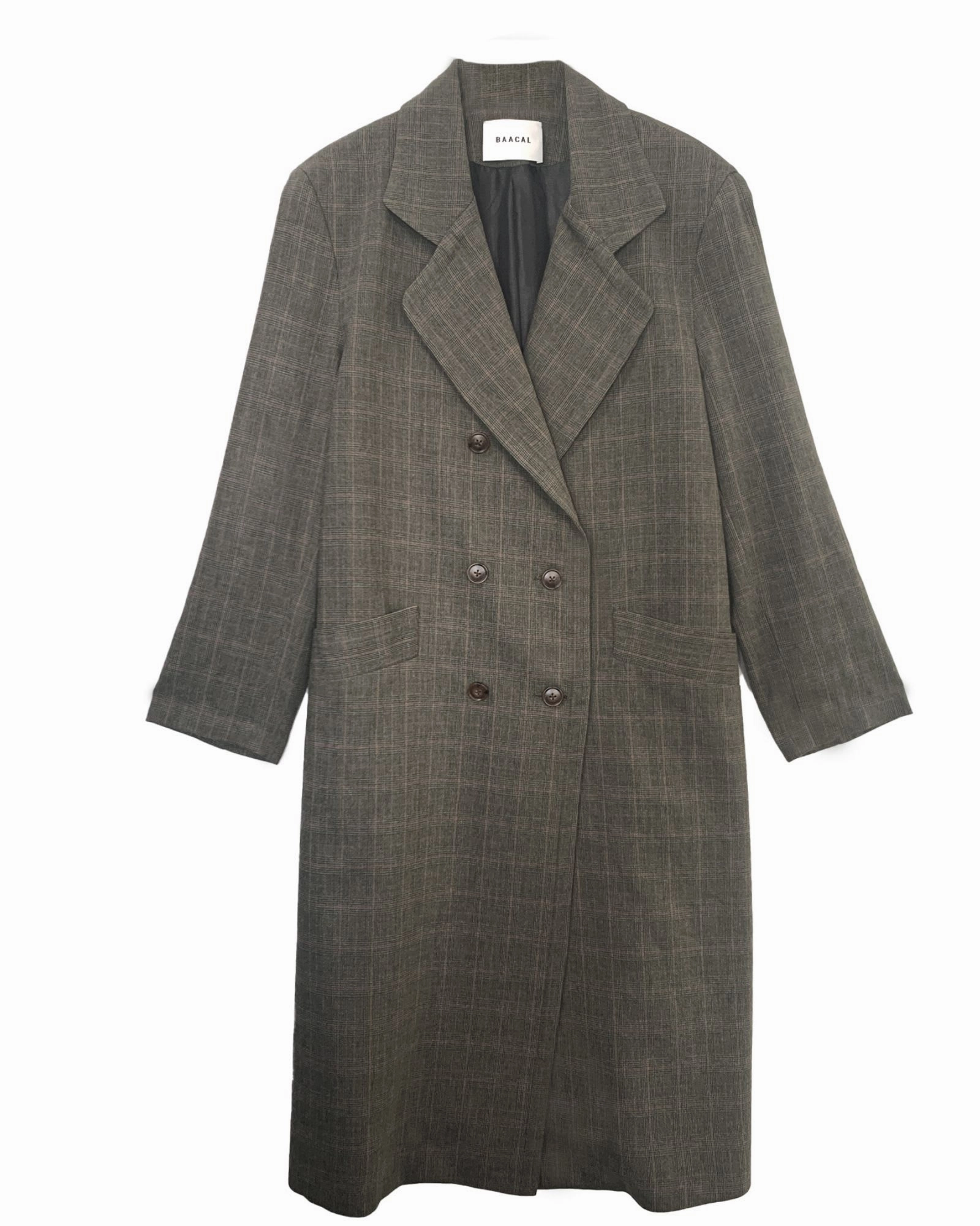 The Double Breasted Car Coat in Prince of Wales | Prince of Wales AntiStaticLining Timeless Design