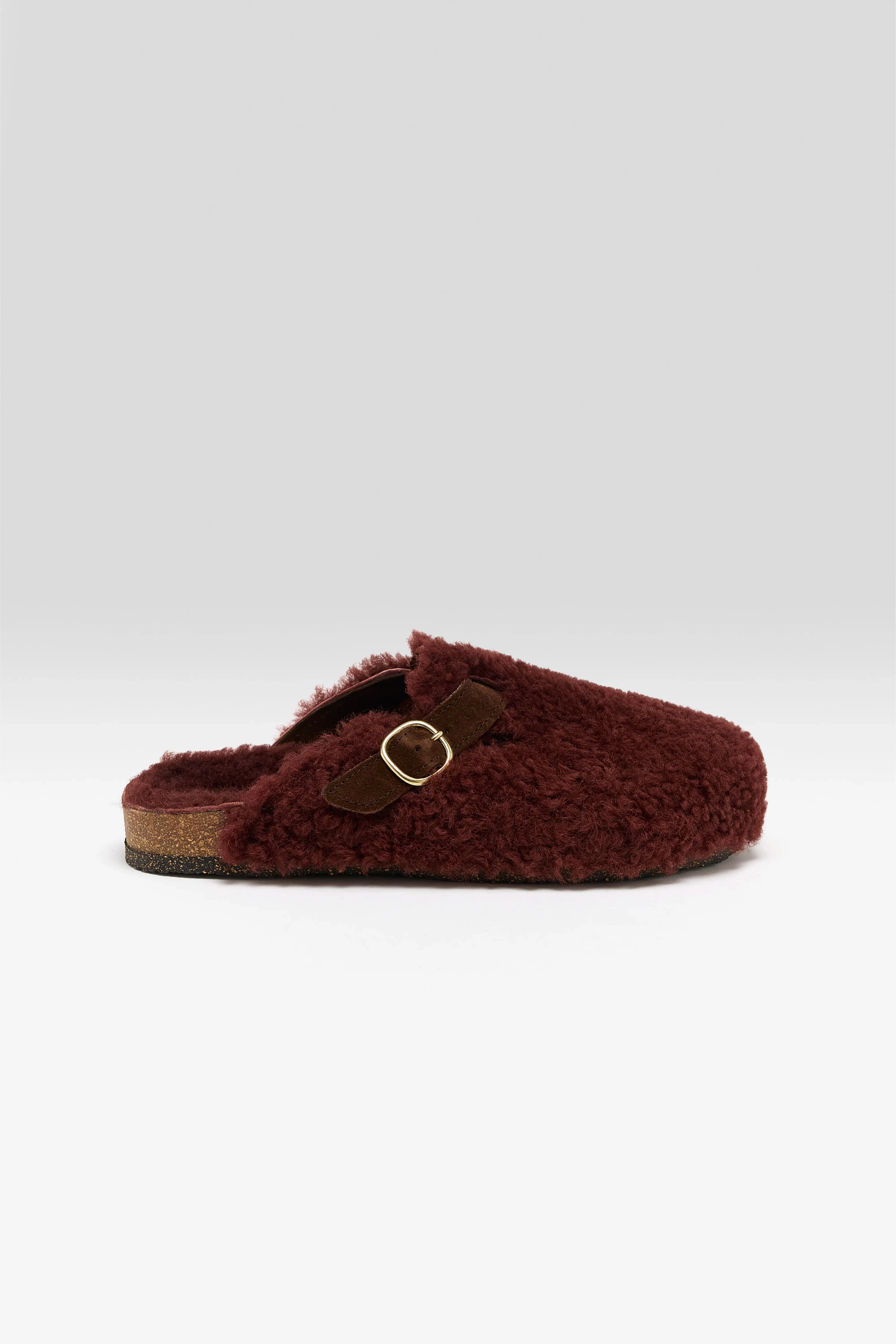 Home Casual Fashion For All Bordeaux Sheepskin Clogs  (252 / W / BORDEAUX)
