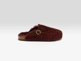 Bordeaux Sheepskin Clogs  (252 / W / BORDEAUX) Universal Style Cozy Base