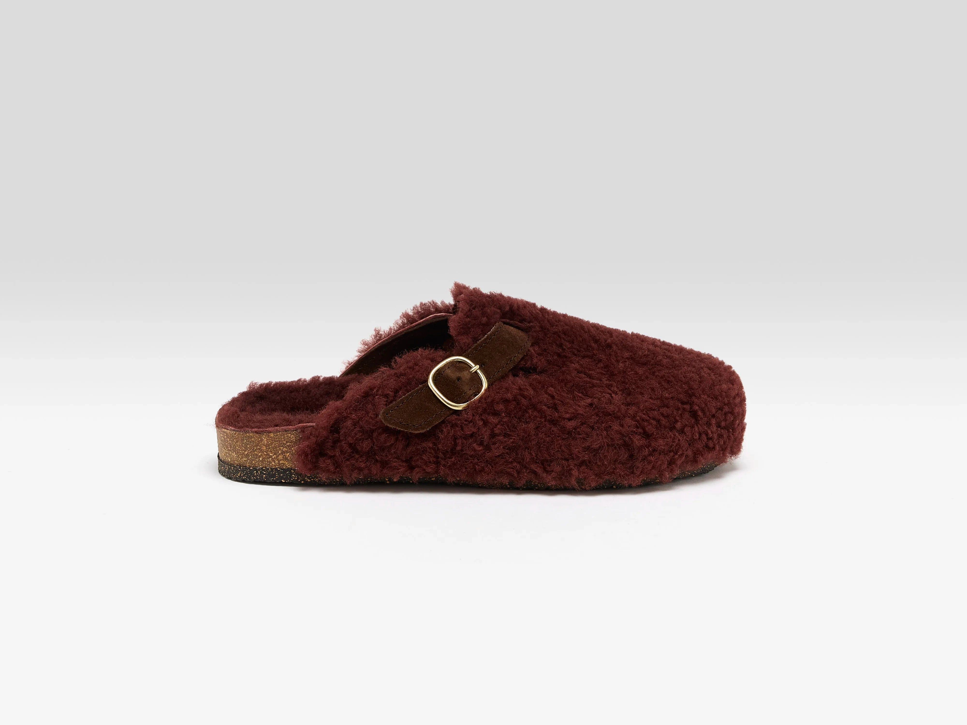 Bordeaux Sheepskin Clogs  (252 / W / BORDEAUX) Universal Style Cozy Base