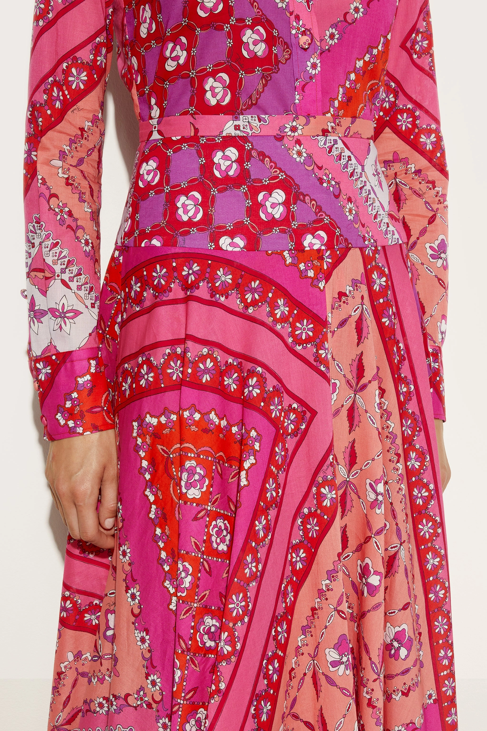 Festa Print Long Skirt Playful Vibe Neutral Tones