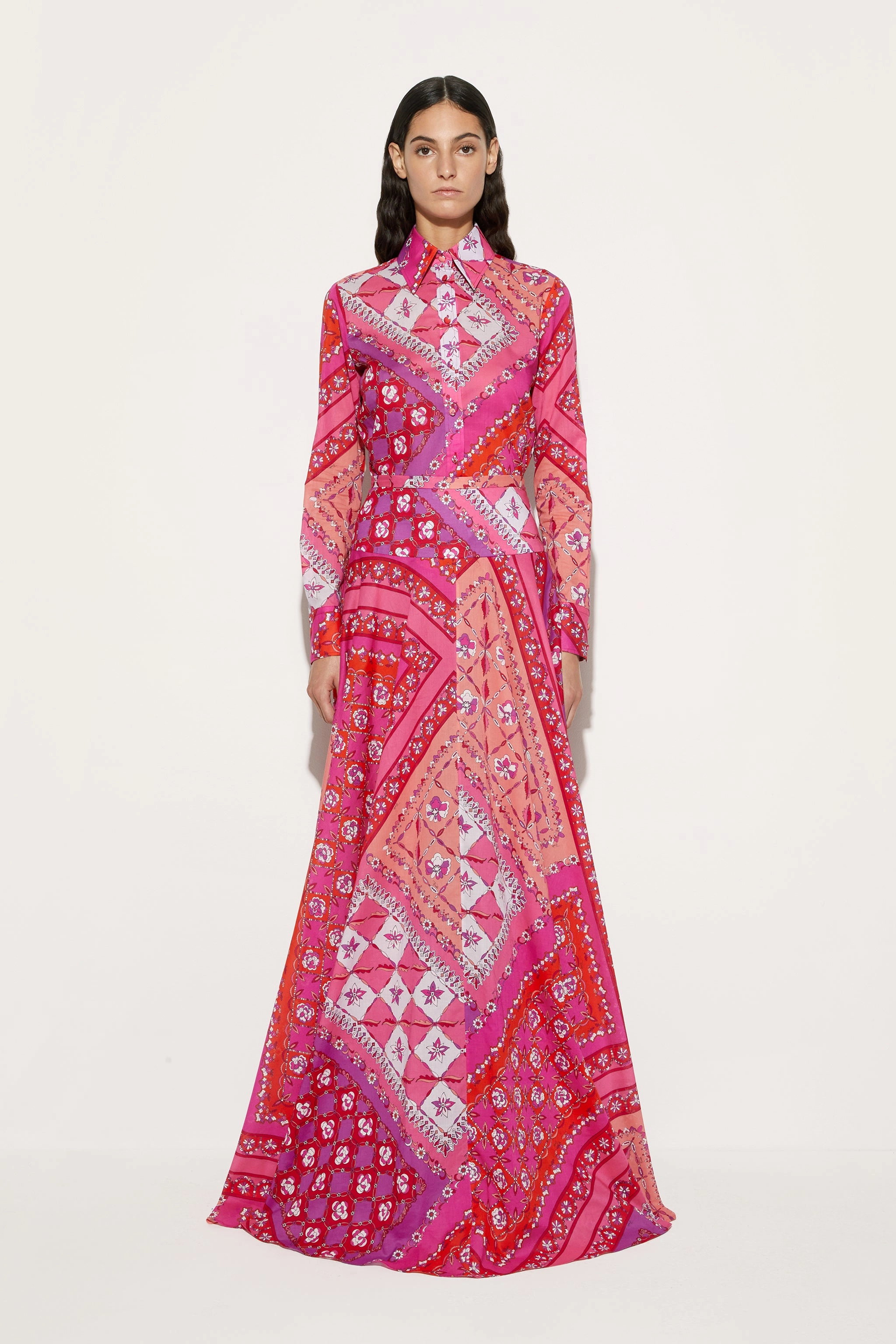 Drawstring closure Festa Print Long Skirt