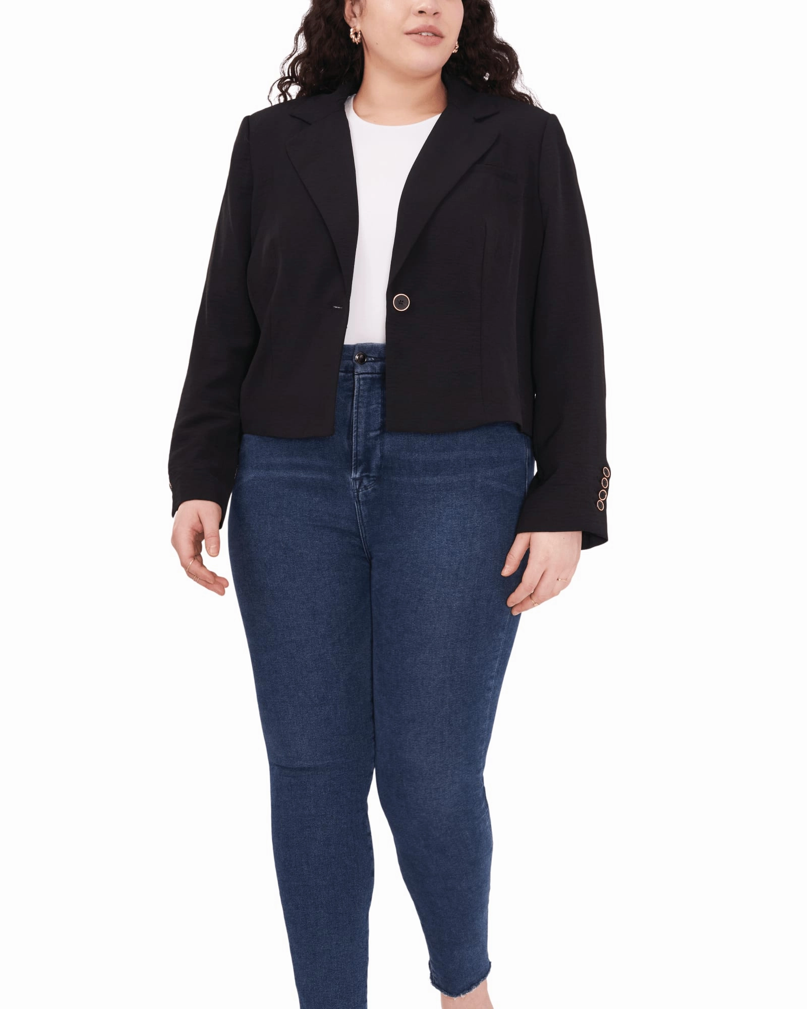 Ella Twill Cropped Jacket | RICH BLACK Sport Edge