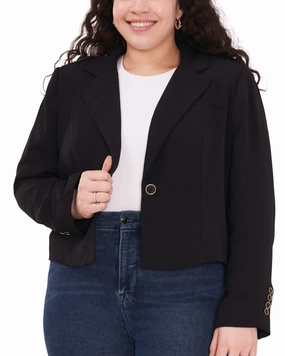 Ella Twill Cropped Jacket | RICH BLACK Travel Friendly